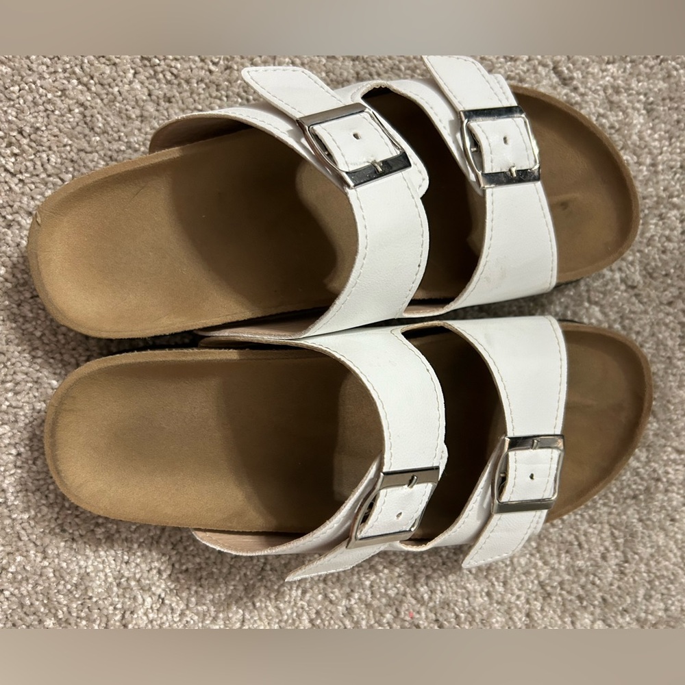 shein white sandals